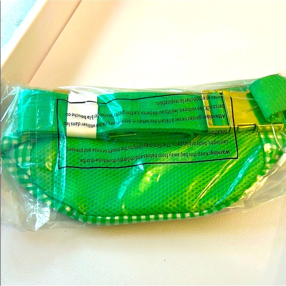 NWT Lilly Pulitzer Glenna Green Checkered Women's Belt bag - Picture 5 of 6